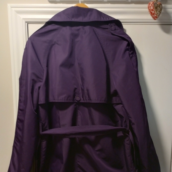Kenneth Cole Plum Trench / Raincoat – Women’s Size M - Picture 2 of 6